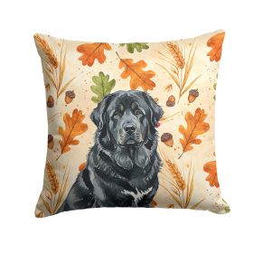 Black Tibetan Mastiff Heirloom Fall Throw Pillow Decorative Indoor Outdoor Accent Cushion for Couch, Bed or Patio, 18Hx18W