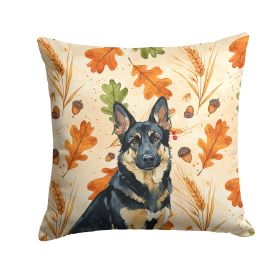Black and Tan German Shepherd Heirloom Fall Throw Pillow Decorative Indoor Outdoor Accent Cushion for Couch, Bed or Patio, 18Hx18W